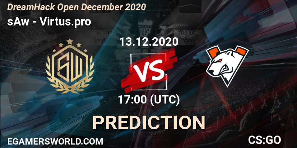 sAw vs Virtus.pro: Match Prediction. 13.12.20, CS2 (CS:GO), DreamHack Open December 2020