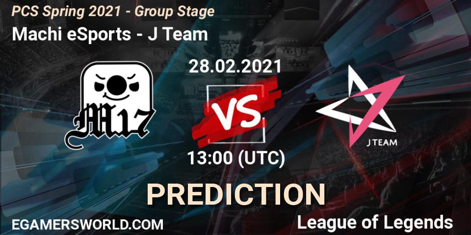 Machi eSports vs J Team: Match Prediction. 28.02.2021 at 13:00, LoL, PCS Spring 2021 - Group Stage