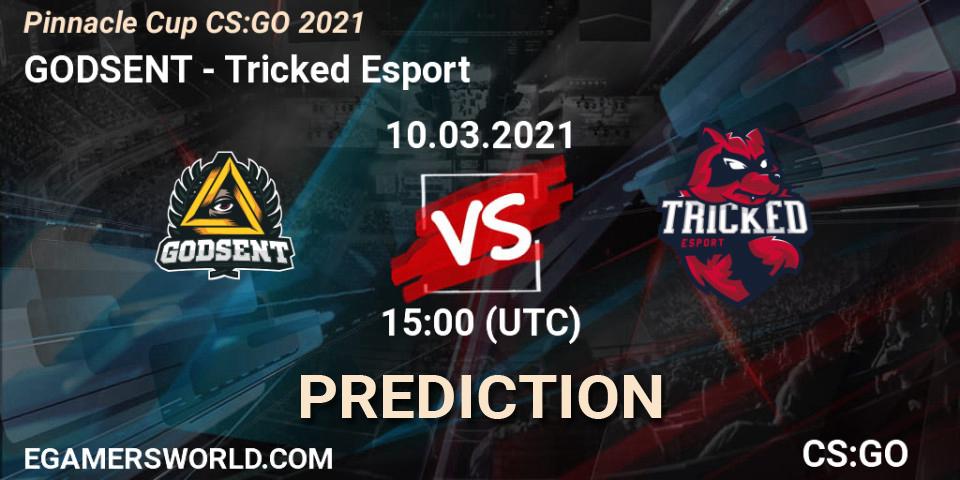 GODSENT vs Tricked Esport: Match Prediction. 10.03.2021 at 15:00, Counter-Strike (CS2), Pinnacle Cup #1