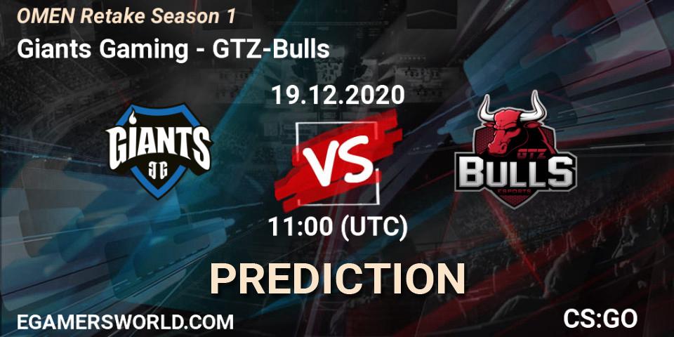 Giants Gaming vs GTZ-Bulls: Match Prediction. 19.12.20, CS2 (CS:GO), OMEN Retake Season 1