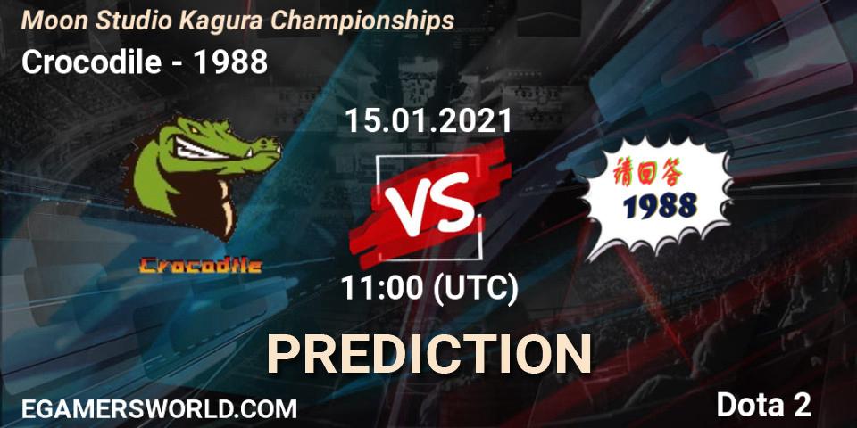 Crocodile vs 请回答1988: Match Prediction. 15.01.2021 at 11:16, Dota 2, Moon Studio Kagura Championships
