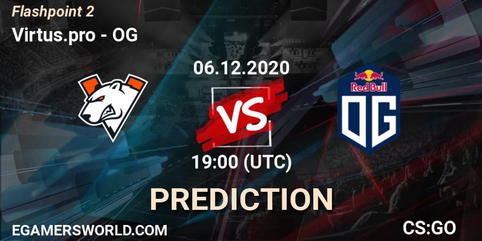 Virtus.pro vs OG: Match Prediction. 06.12.2020 at 19:00, Counter-Strike (CS2), Flashpoint Season 2