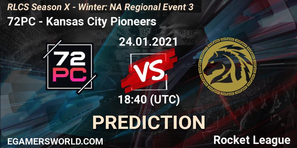 72PC vs Kansas City Pioneers: Match Prediction. 24.01.2021 at 18:40, Rocket League, RLCS Season X - Winter: NA Regional Event 3