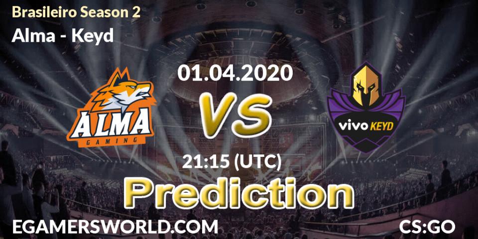 Alma vs Keyd: Match Prediction. 27.04.20, CS2 (CS:GO), Brasileirão Season 2