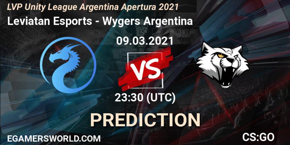 Leviatan Esports vs Wygers Argentina: Match Prediction. 09.03.2021 at 23:30, Counter-Strike (CS2), LVP Unity League Argentina Apertura 2021