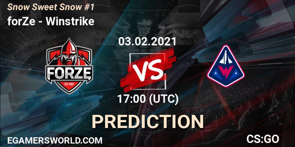 forZe vs Winstrike: Match Prediction. 03.02.21, CS2 (CS:GO), Snow Sweet Snow #1