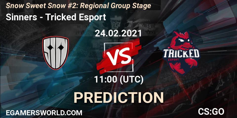 Sinners vs Tricked Esport: Match Prediction. 24.02.2021 at 11:20, Counter-Strike (CS2), Snow Sweet Snow #2: Regional Group Stage