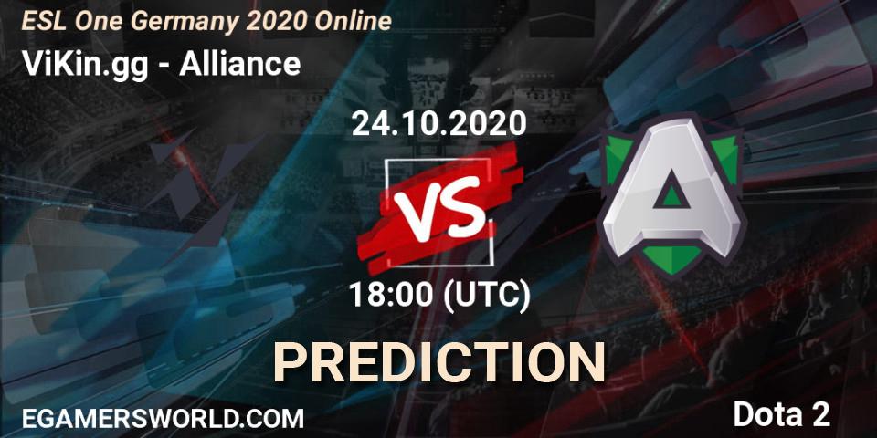 ViKin.gg vs Alliance: Match Prediction. 24.10.2020 at 15:00, Dota 2, ESL One Germany 2020 Online