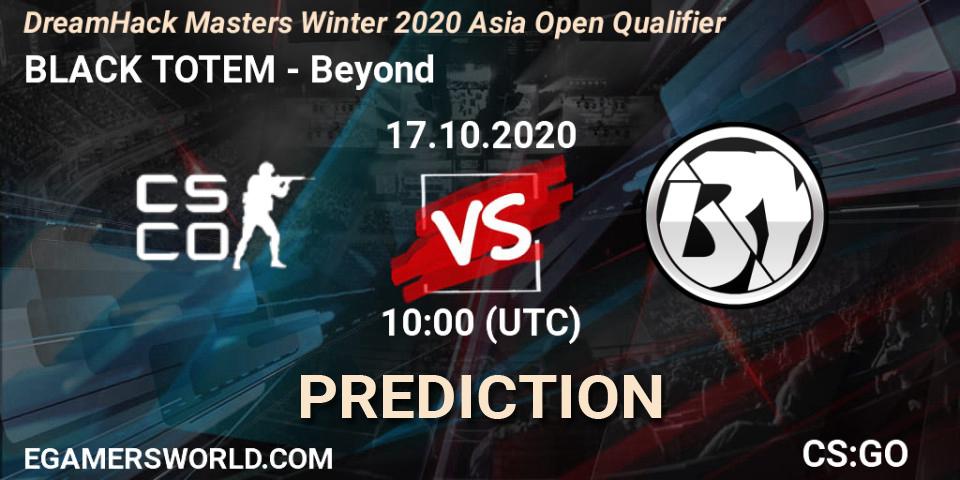 BLACK TOTEM vs Beyond: Match Prediction. 17.10.2020 at 10:00, Counter-Strike (CS2), DreamHack Masters Winter 2020 Asia Open Qualifier