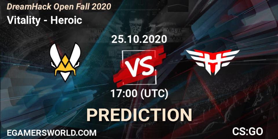 Vitality vs Heroic: Match Prediction. 25.10.2020 at 17:00, Counter-Strike (CS2), DreamHack Open Fall 2020