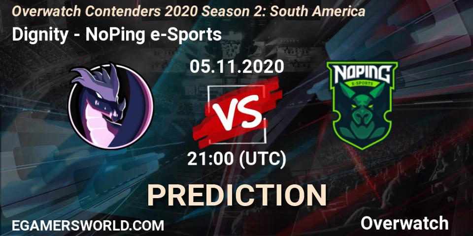 Dignity vs NoPing e-Sports: Match Prediction. 05.11.2020 at 21:00, Overwatch, Overwatch Contenders 2020 Season 2: South America