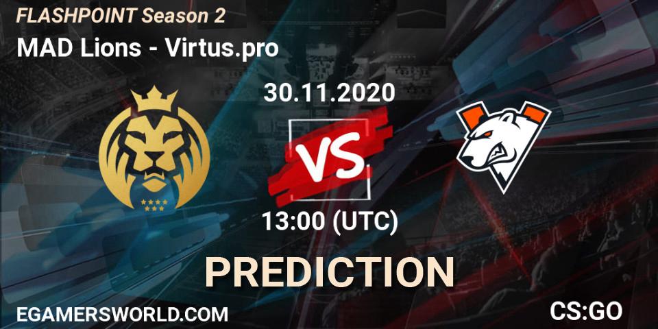 MAD Lions vs Virtus.pro: Match Prediction. 30.11.2020 at 14:00, Counter-Strike (CS2), Flashpoint Season 2