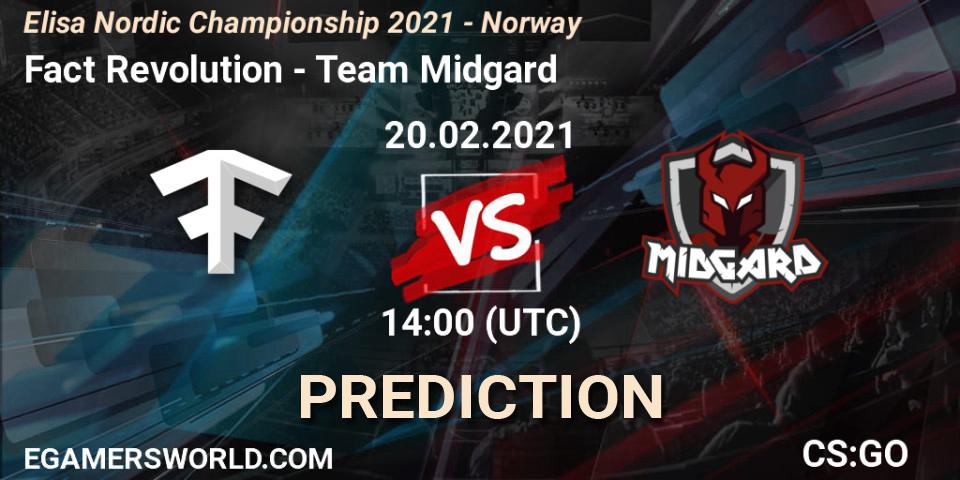 Fact Revolution vs Team Midgard: Match Prediction. 20.02.2021 at 14:00, Counter-Strike (CS2), Elisa Nordic Championship 2021 - Norway