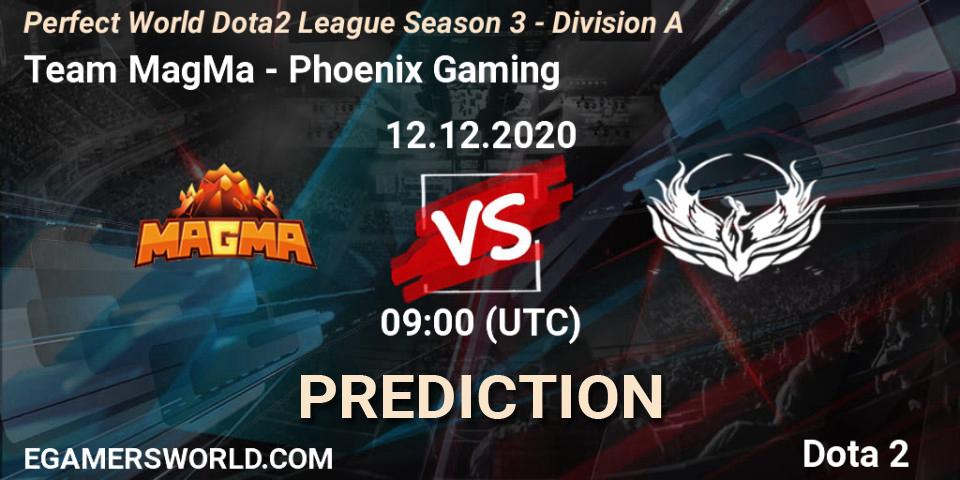 Team MagMa vs Phoenix Gaming: Match Prediction. 12.12.2020 at 08:37, Dota 2, Perfect World Dota2 League Season 3 - Division A