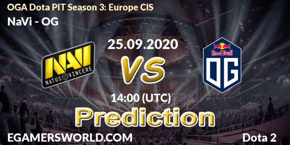 NaVi vs OG: Match Prediction. 25.09.2020 at 13:26, Dota 2, OGA Dota PIT Season 3: Europe CIS