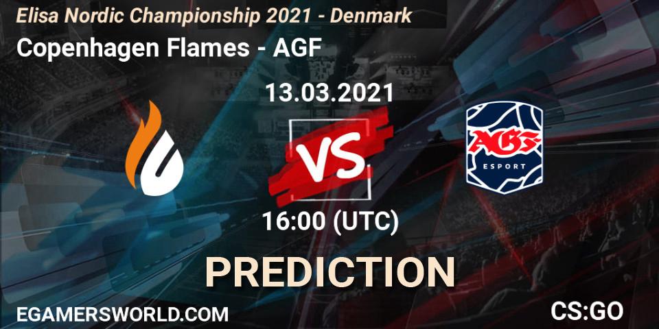 Copenhagen Flames vs AGF: Match Prediction. 13.03.2021 at 16:05, Counter-Strike (CS2), Elisa Nordic Championship 2021 - Denmark