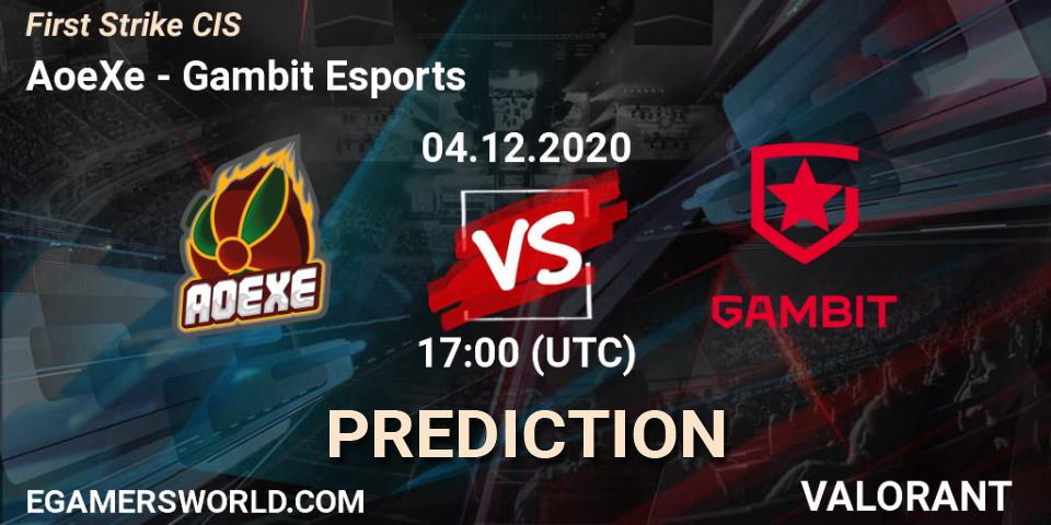 AoeXe vs Gambit Esports: Match Prediction. 04.12.20, VALORANT, First Strike CIS