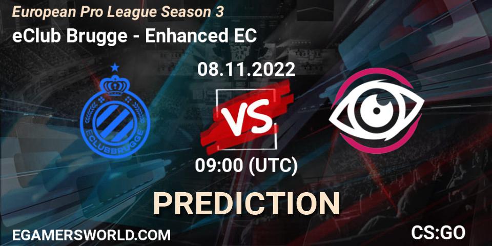 eClub Brugge vs Enhanced EC: Match Prediction. 08.11.2022 at 09:00, Counter-Strike (CS2), European Pro League Season 3