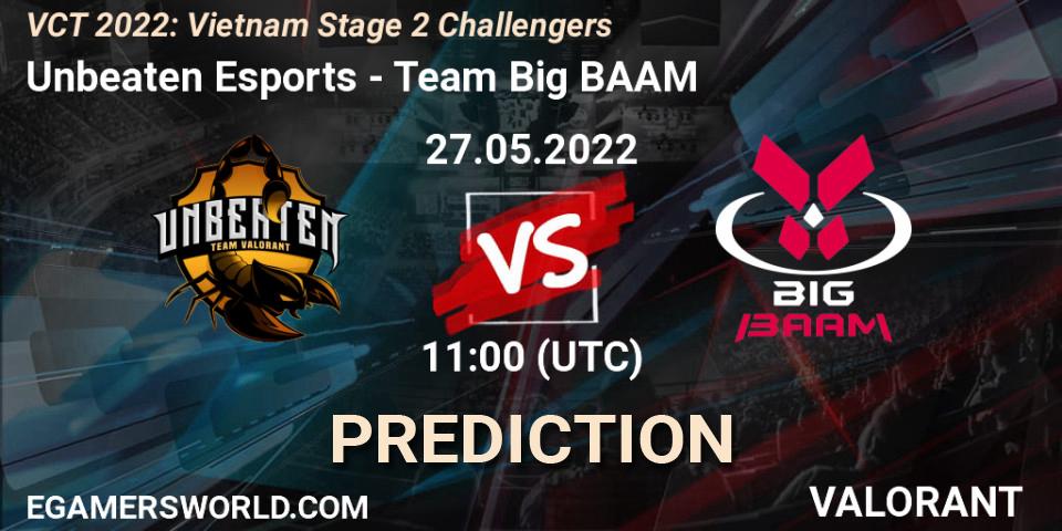 Unbeaten Esports vs Team Big BAAM: Match Prediction. 27.05.2022 at 11:00, VALORANT, VCT 2022: Vietnam Stage 2 Challengers