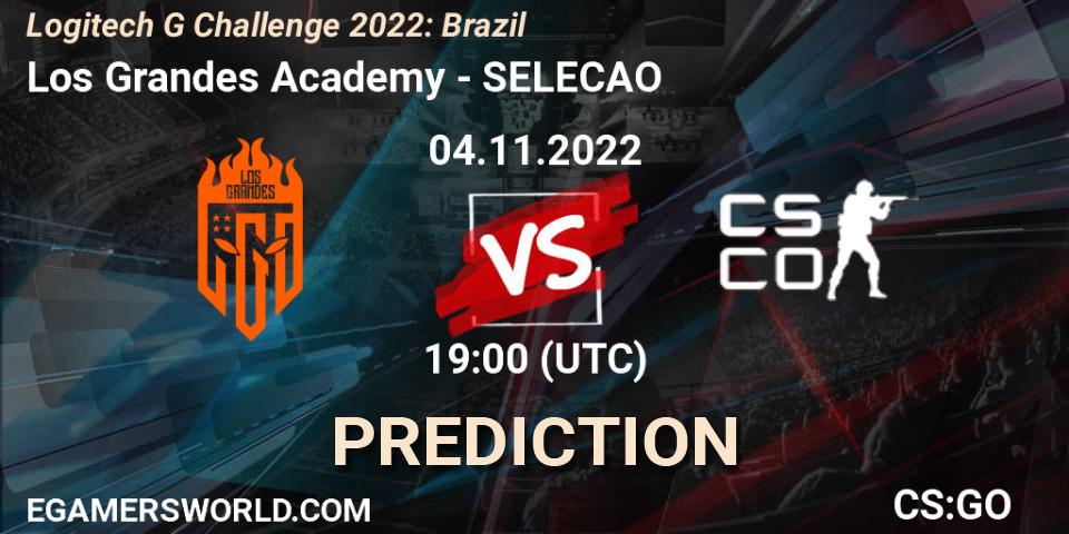 Los Grandes Academy vs SELECAO: Match Prediction. 04.11.2022 at 19:00, Counter-Strike (CS2), Logitech G Challenge 2022: Brazil