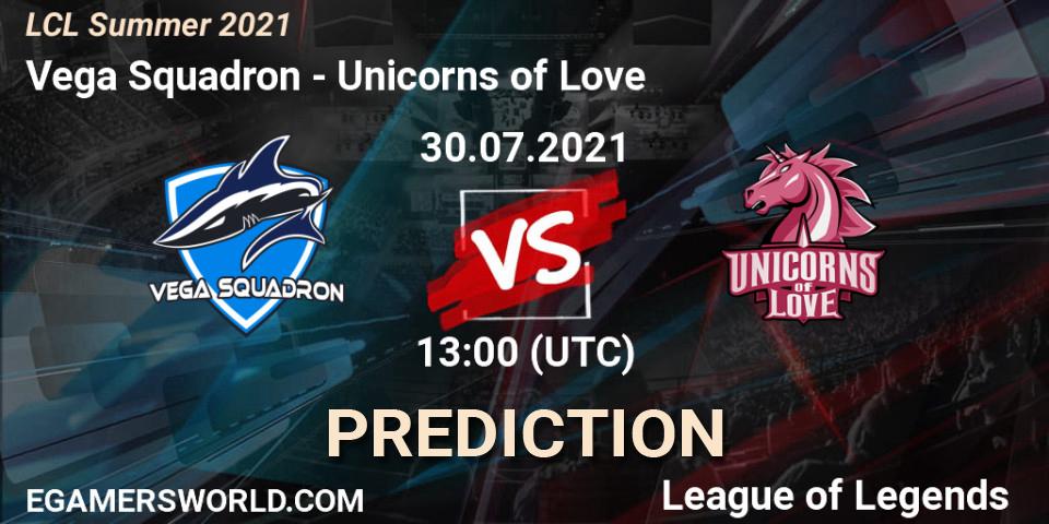 Vega Squadron vs Unicorns of Love: Match Prediction. 30.07.21, LoL, LCL Summer 2021