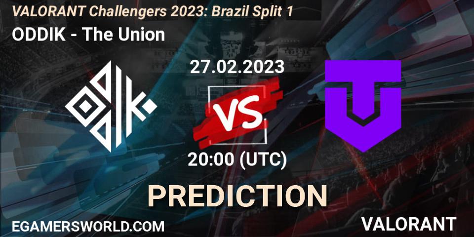 ODDIK vs The Union: Match Prediction. 28.02.2023 at 20:00, VALORANT, VALORANT Challengers 2023: Brazil Split 1