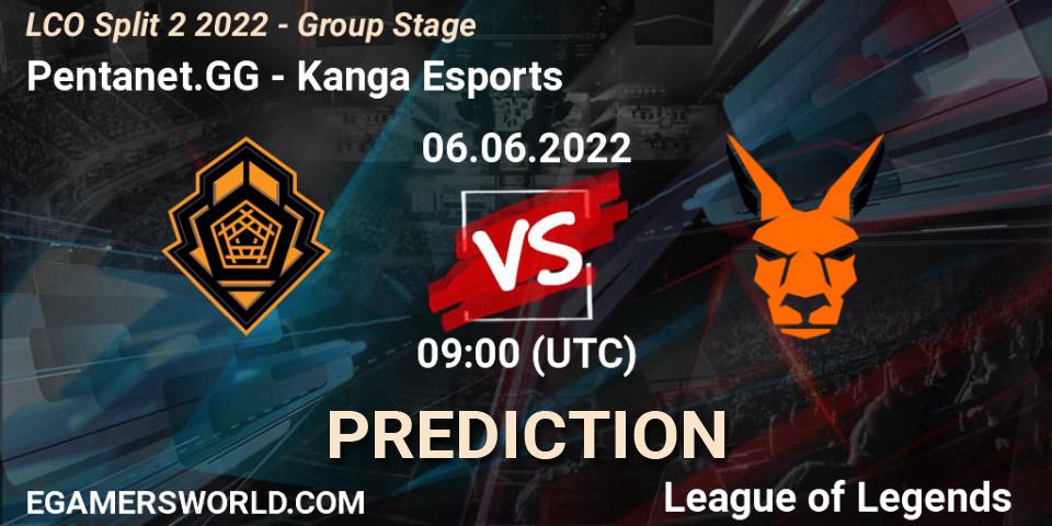 Pentanet.GG vs Kanga Esports: Match Prediction. 06.06.2022 at 08:55, LoL, LCO Split 2 2022 - Group Stage