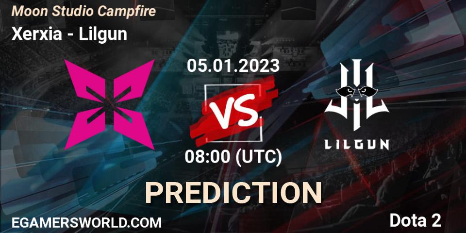 Xerxia vs Lilgun: Match Prediction. 05.01.2023 at 08:29, Dota 2, Moon Studio Campfire