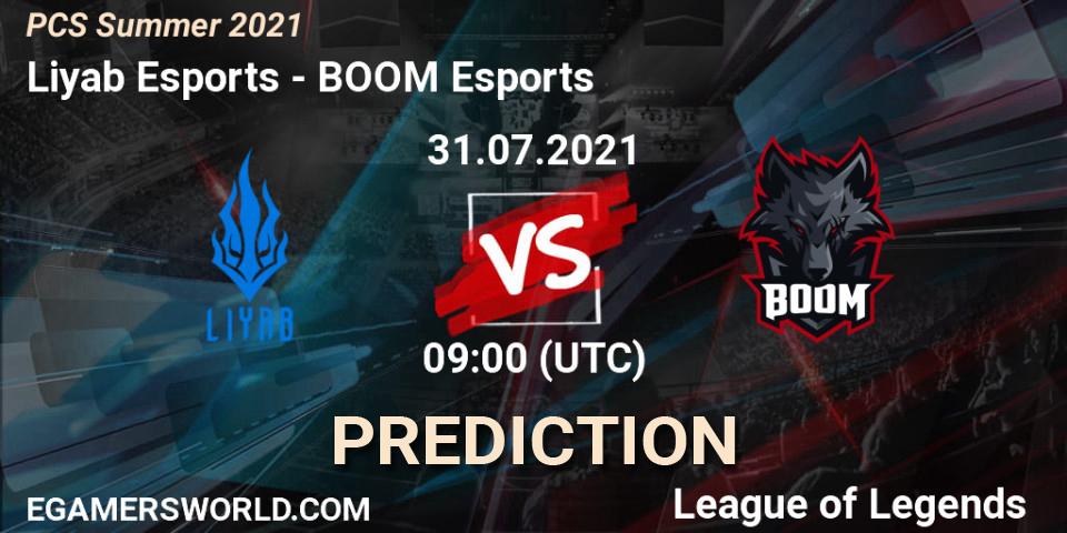 Liyab Esports vs BOOM Esports: Match Prediction. 31.07.2021 at 09:00, LoL, PCS Summer 2021
