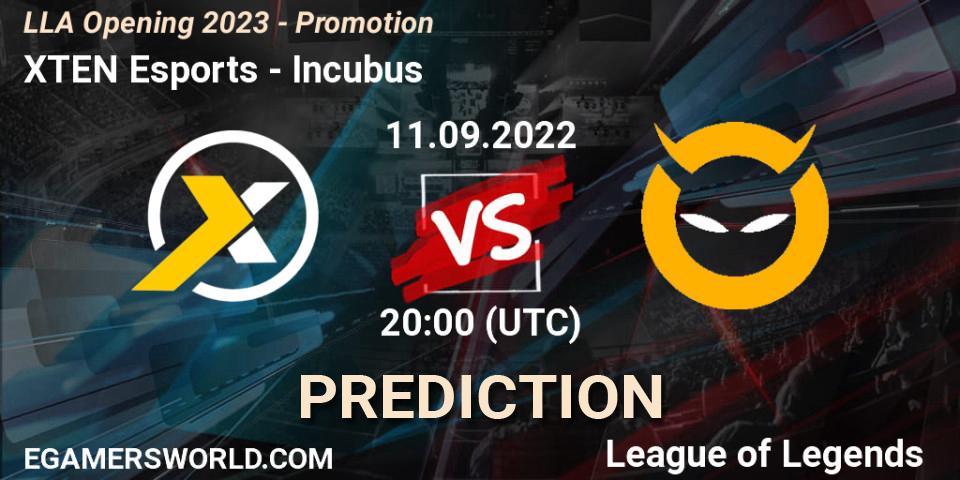 XTEN Esports vs Incubus: Match Prediction. 10.09.2022 at 20:00, LoL, LLA Opening 2023 - Promotion