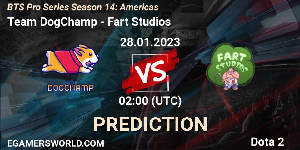 Team DogChamp vs Fart Studios: Match Prediction. 28.01.23, Dota 2, BTS Pro Series Season 14: Americas