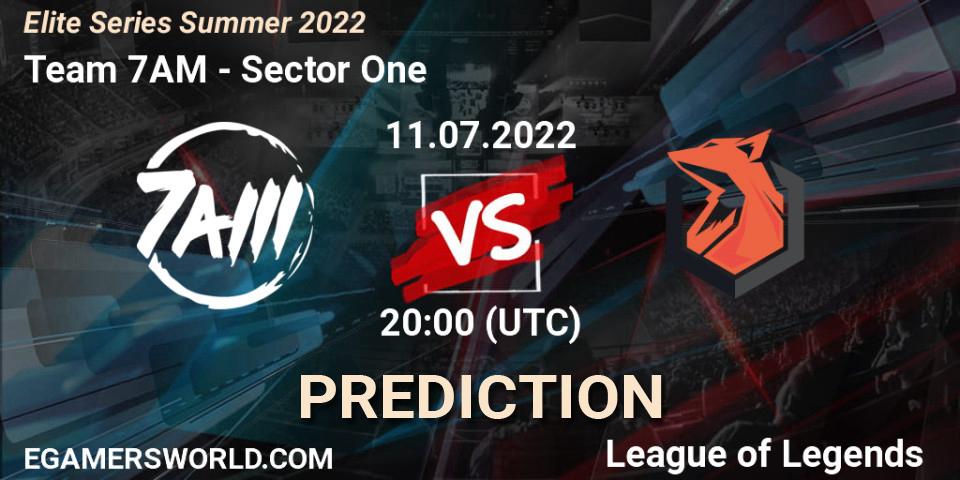 Team 7AM vs Sector One: Match Prediction. 11.07.2022 at 20:00, LoL, Elite Series Summer 2022