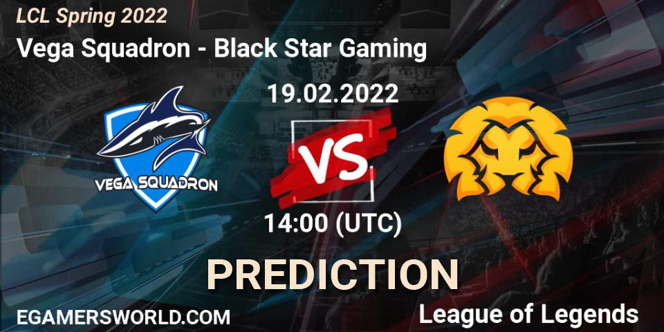 Vega Squadron vs Black Star Gaming: Match Prediction. 19.02.22, LoL, LCL Spring 2022