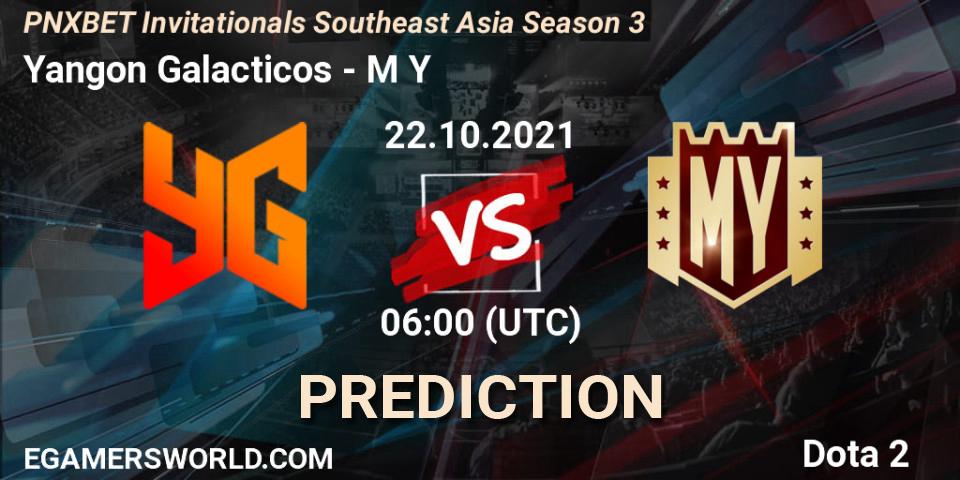 Yangon Galacticos vs M Y: Match Prediction. 22.10.2021 at 06:20, Dota 2, PNXBET Invitationals Southeast Asia Season 3