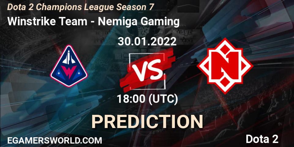 Winstrike Team vs Nemiga Gaming: Match Prediction. 28.01.2022 at 15:00, Dota 2, Dota 2 Champions League 2022 Season 7