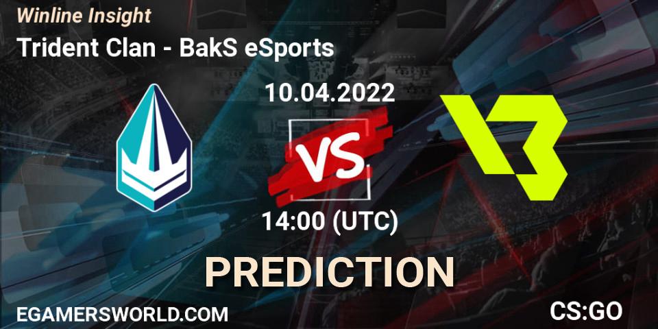 Trident Clan vs BakS eSports: Match Prediction. 10.04.2022 at 14:00, Counter-Strike (CS2), Winline Insight