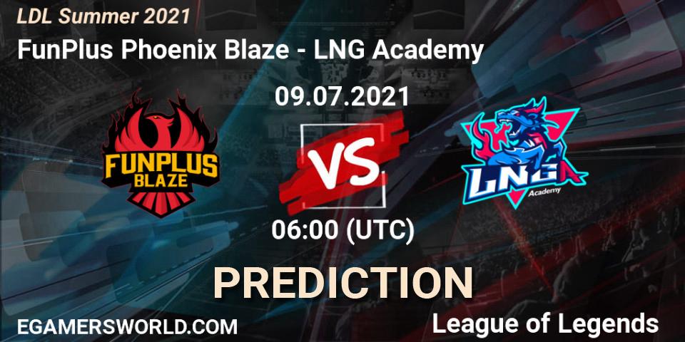 FunPlus Phoenix Blaze vs LNG Academy: Match Prediction. 09.07.21, LoL, LDL Summer 2021