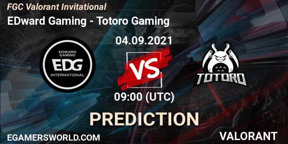 EDward Gaming vs Totoro Gaming: Match Prediction. 04.09.2021 at 09:30, VALORANT, FGC Valorant Invitational