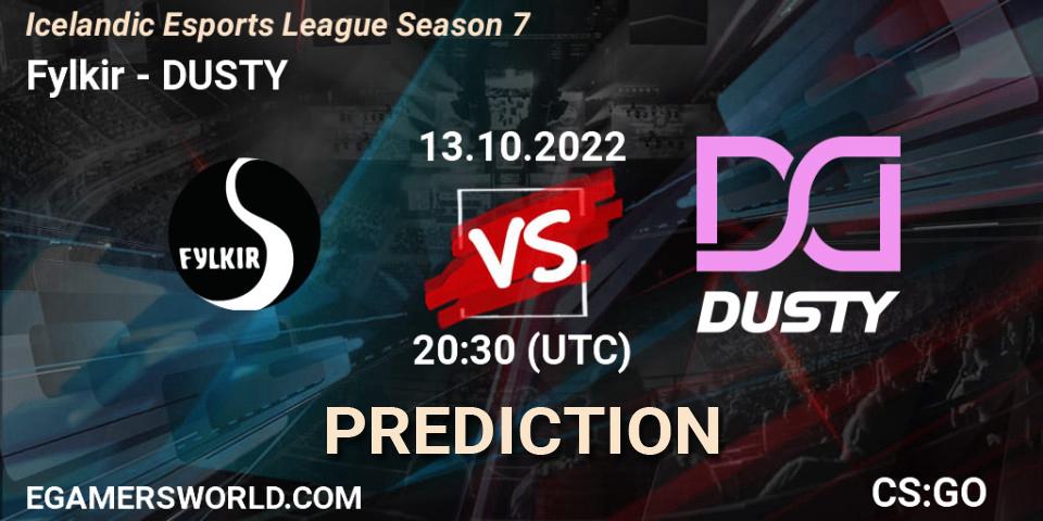 Fylkir vs DUSTY: Match Prediction. 13.10.2022 at 20:30, Counter-Strike (CS2), Icelandic Esports League Season 7