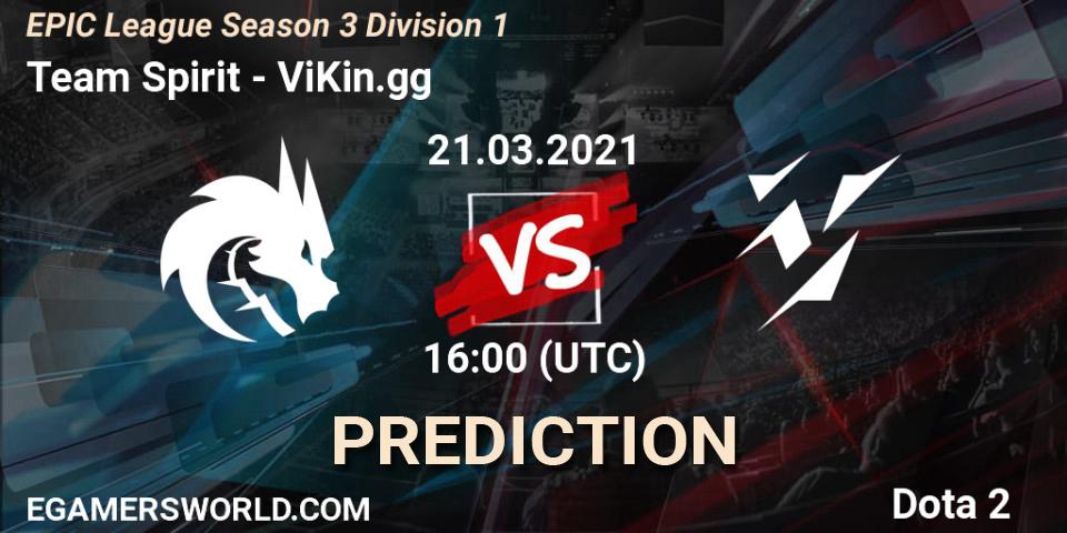 Team Spirit vs ViKin.gg: Match Prediction. 21.03.2021 at 16:00, Dota 2, EPIC League Season 3 Division 1