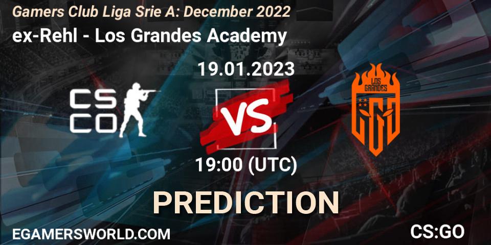 ex-Rehl vs Los Grandes Academy: Match Prediction. 19.01.23, CS2 (CS:GO), Gamers Club Liga Série A: December 2022
