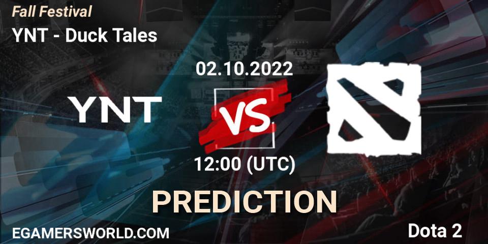 YNT vs Duck Tales: Match Prediction. 02.10.2022 at 12:00, Dota 2, Fall Festival