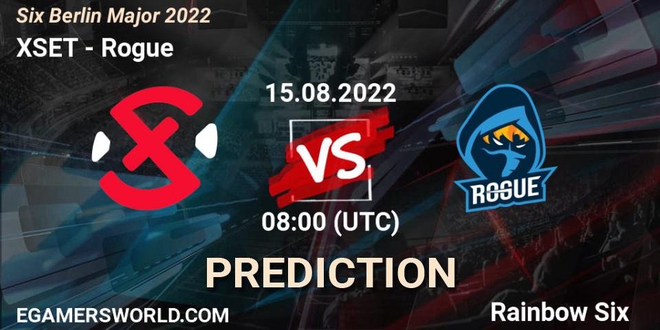 XSET vs Rogue: Match Prediction. 16.08.2022 at 15:45, Rainbow Six, Six Berlin Major 2022