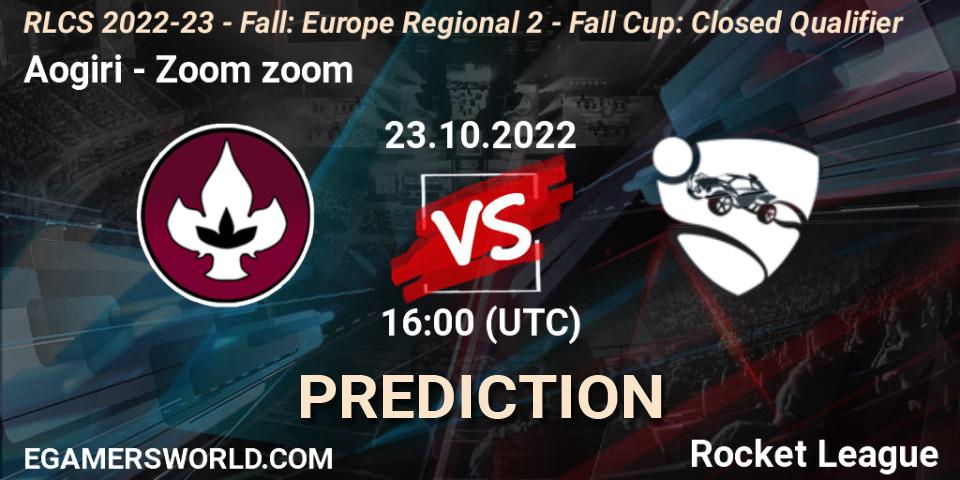 Aogiri vs Zoom zoom: Match Prediction. 23.10.2022 at 16:00, Rocket League, RLCS 2022-23 - Fall: Europe Regional 2 - Fall Cup: Closed Qualifier