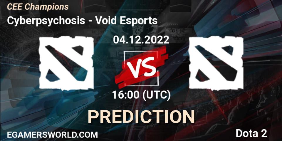 Cyberpsychosis vs Void Esports: Match Prediction. 04.12.22, Dota 2, CEE Champions