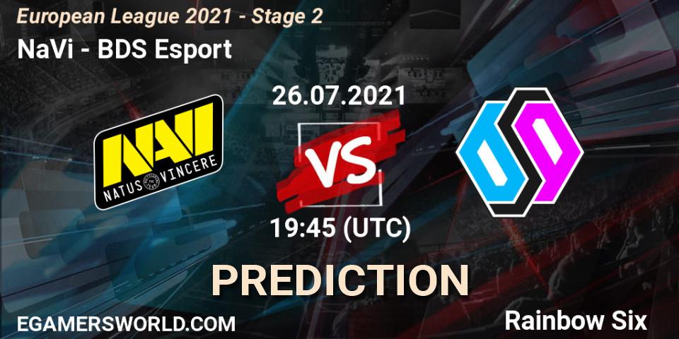 NaVi vs BDS Esport: Match Prediction. 26.07.2021 at 19:45, Rainbow Six, European League 2021 - Stage 2