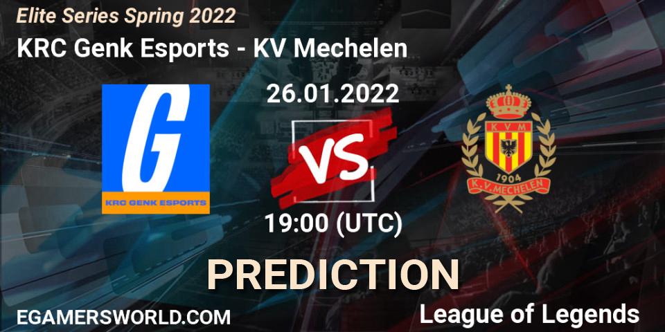 KRC Genk Esports vs KV Mechelen: Match Prediction. 26.01.2022 at 19:00, LoL, Elite Series Spring 2022