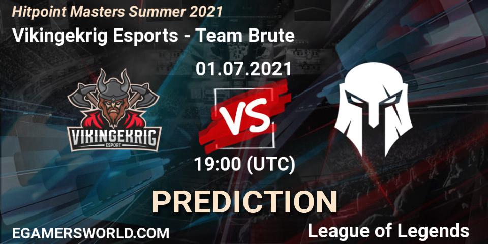 Vikingekrig Esports vs Team Brute: Match Prediction. 01.07.2021 at 19:00, LoL, Hitpoint Masters Summer 2021