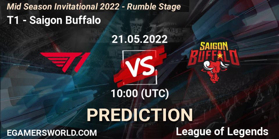 T1 vs Saigon Buffalo: Match Prediction. 21.05.2022 at 10:00, LoL, Mid Season Invitational 2022 - Rumble Stage