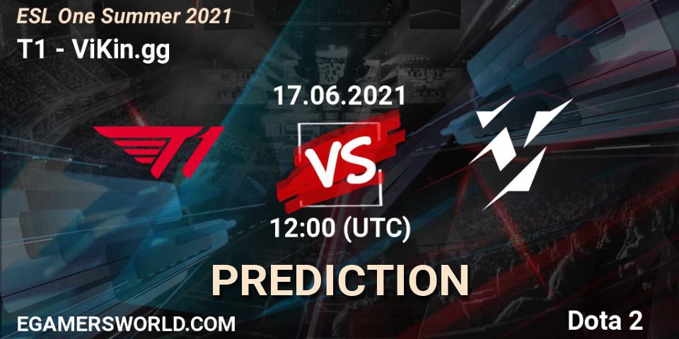 T1 vs ViKin.gg: Match Prediction. 17.06.21, Dota 2, ESL One Summer 2021